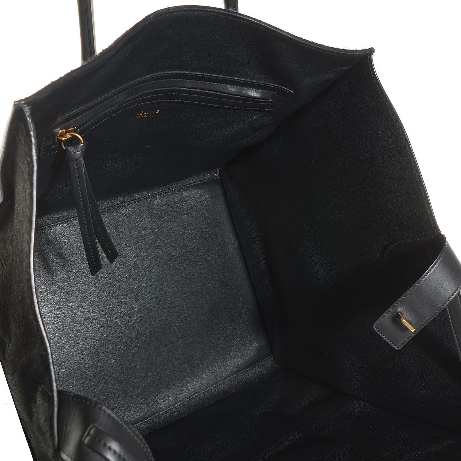 Celine Astrakhan Pony Hair Medium Phantom Luggage Black 5 of 8