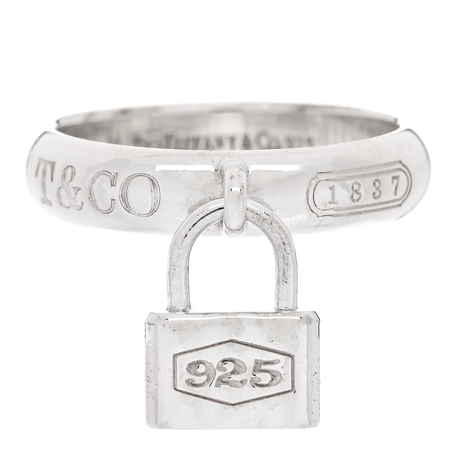 Sterling Silver 1837 Lock Charm Ring 47 4