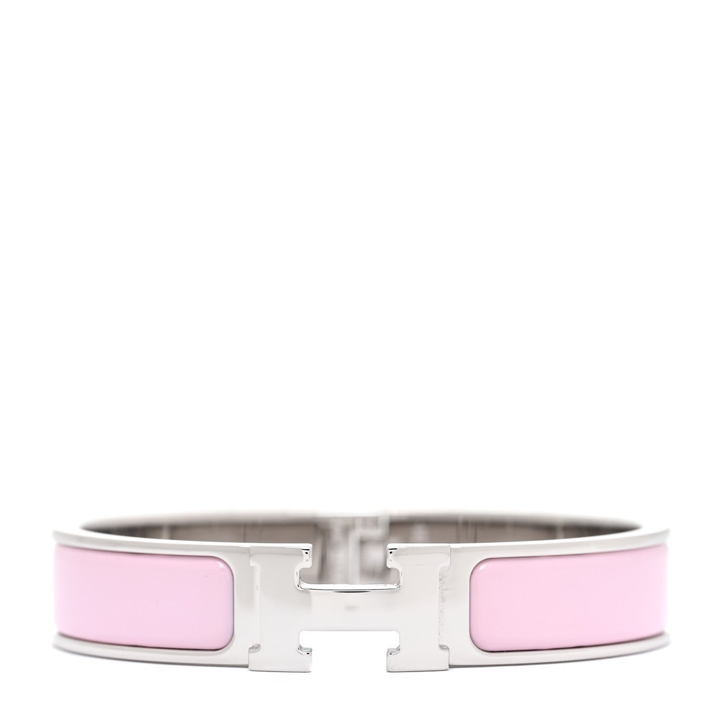 Enamel Narrow Clic Clac H Bracelet PM Sugar Pink