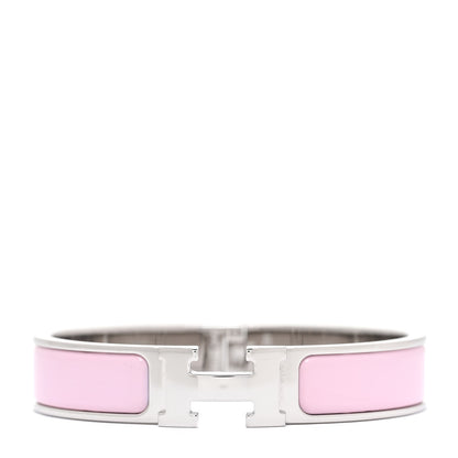 Hermes Enamel Narrow Clic Clac H Bracelet PM Sugar Pink 1 of 12