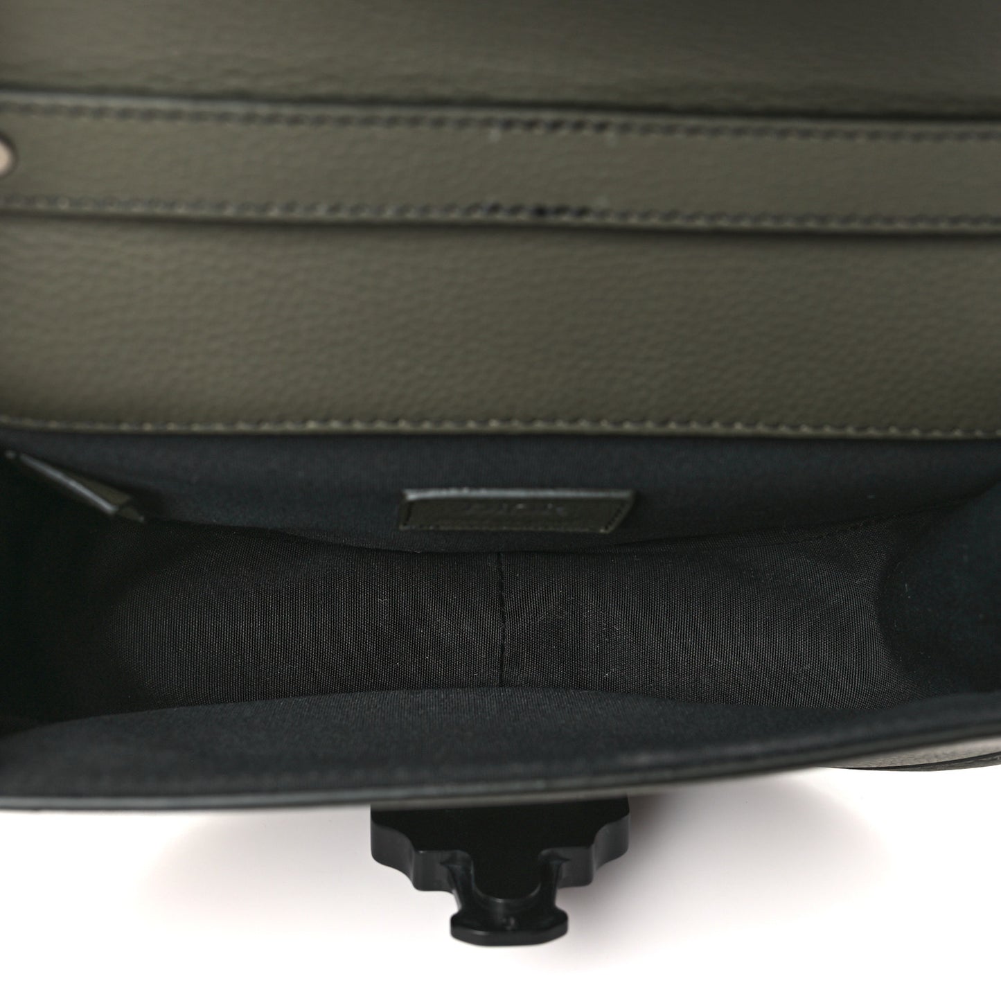 Grained Calfskin Mini Gallop Bag With Strap Green