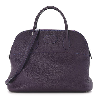 Hermes Taurillon Clemence Horseshoe Bolide 35 Raisin Bleu Electrique 1 of 12