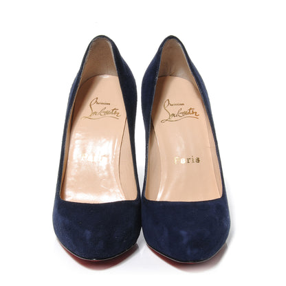 Christian Louboutin Suede Declic 120 Pumps 36 Navy 2 of 6