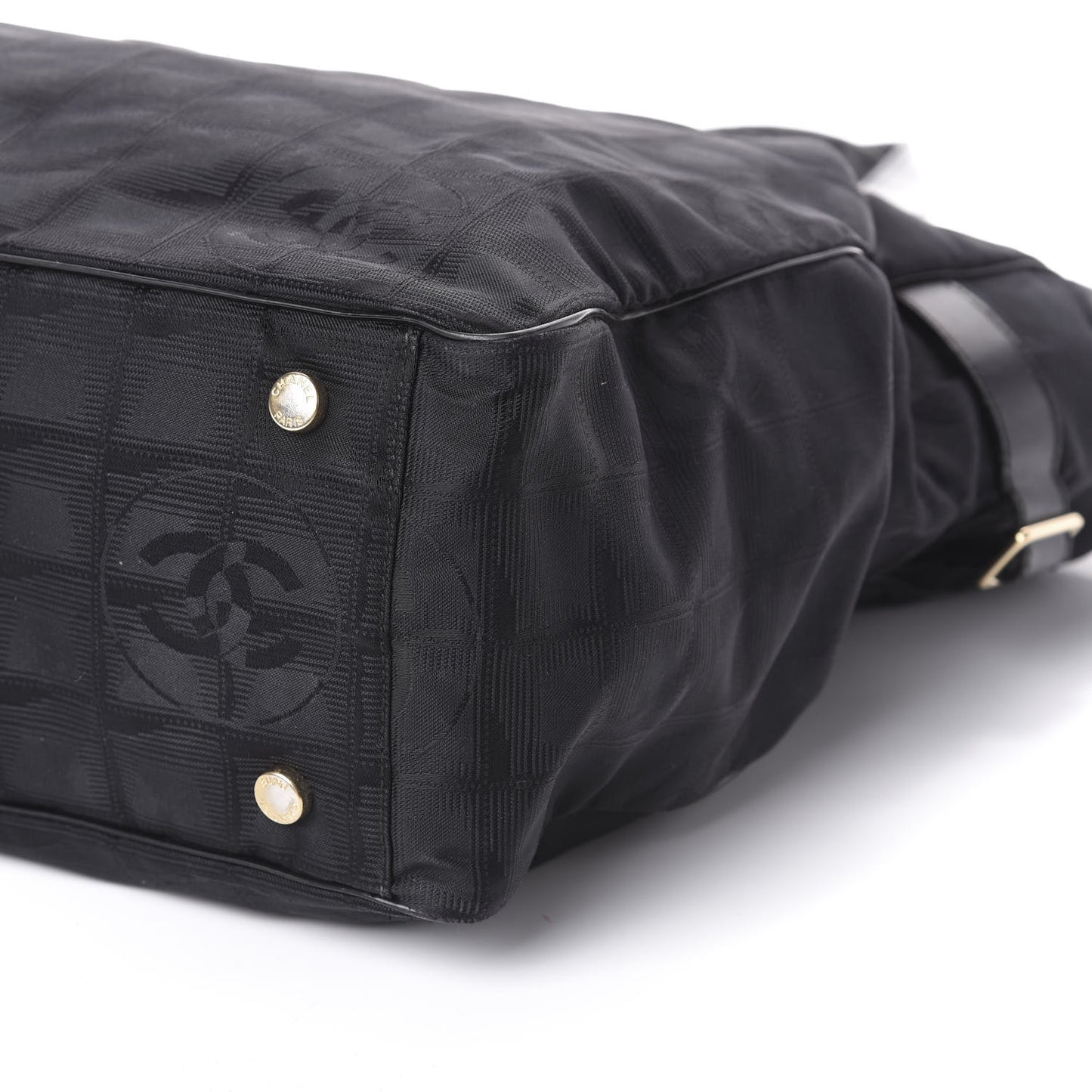 Nylon Large Travel Tote Black