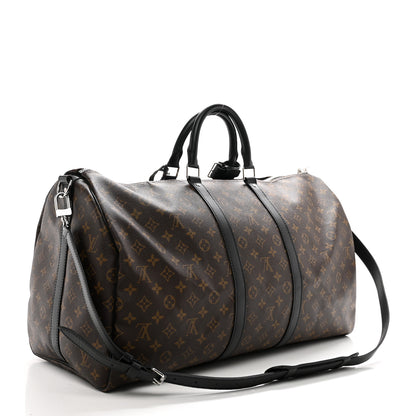 Louis Vuitton Monogram Macassar Keepall Bandouliere 55 2 of 8