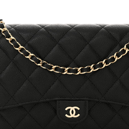 Chanel Caviar Quilted Compact Wallet On Chain WOC Black 10 of 12