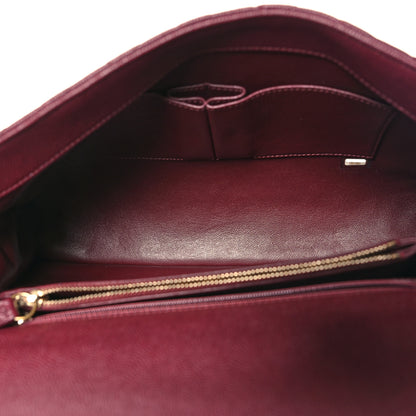 Chanel Caviar Lizard Quilted Medium Coco Handle Flap Burgundy 5 of 12