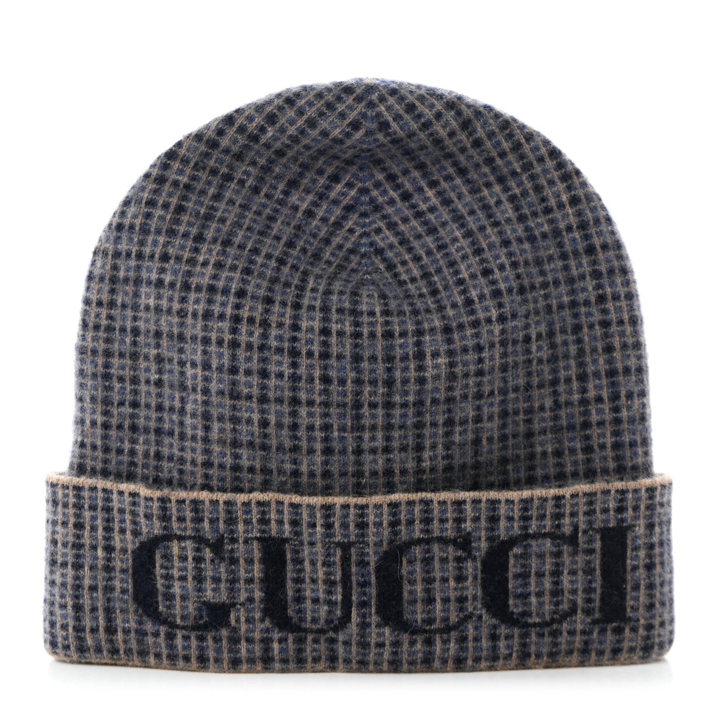 Wool Knit Beanie Hat Royal Blue