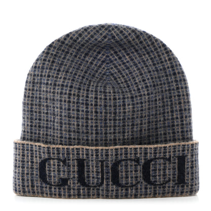 Gucci Wool Knit Beanie Hat Royal Blue 1 of 7