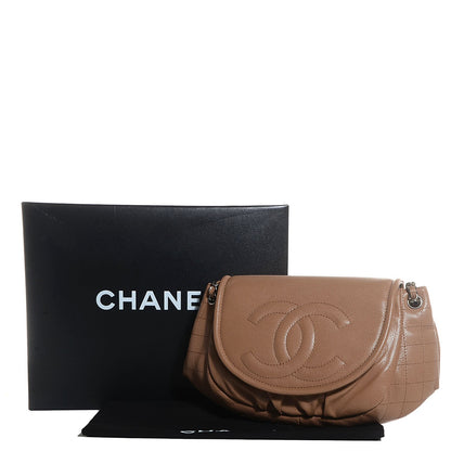 Chanel Caviar Half Moon Large Flap Dark Beige 8 of 8