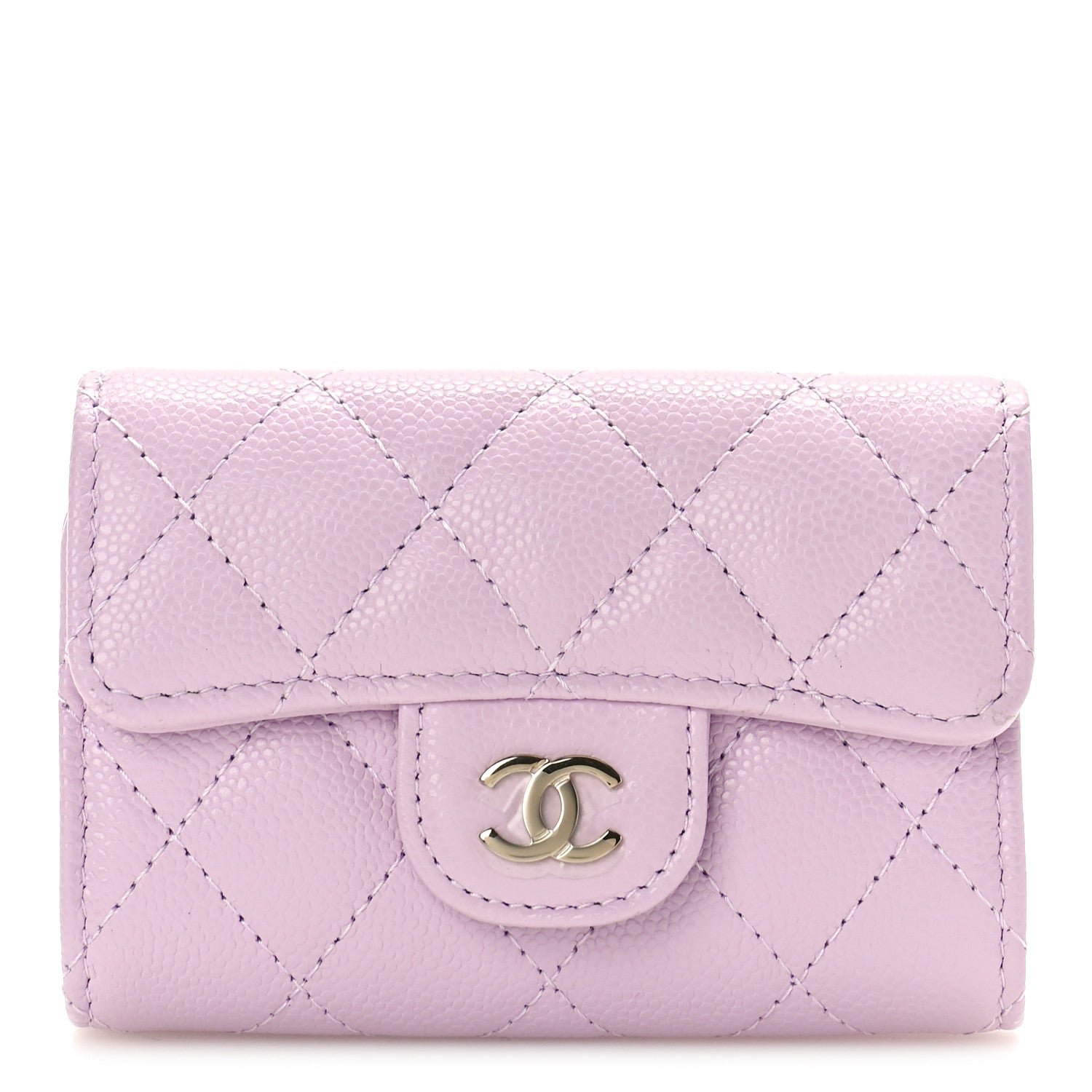 Chanel Caviar Quilted Classic 4 Key Holder Wallet Light Pink 1 of 10