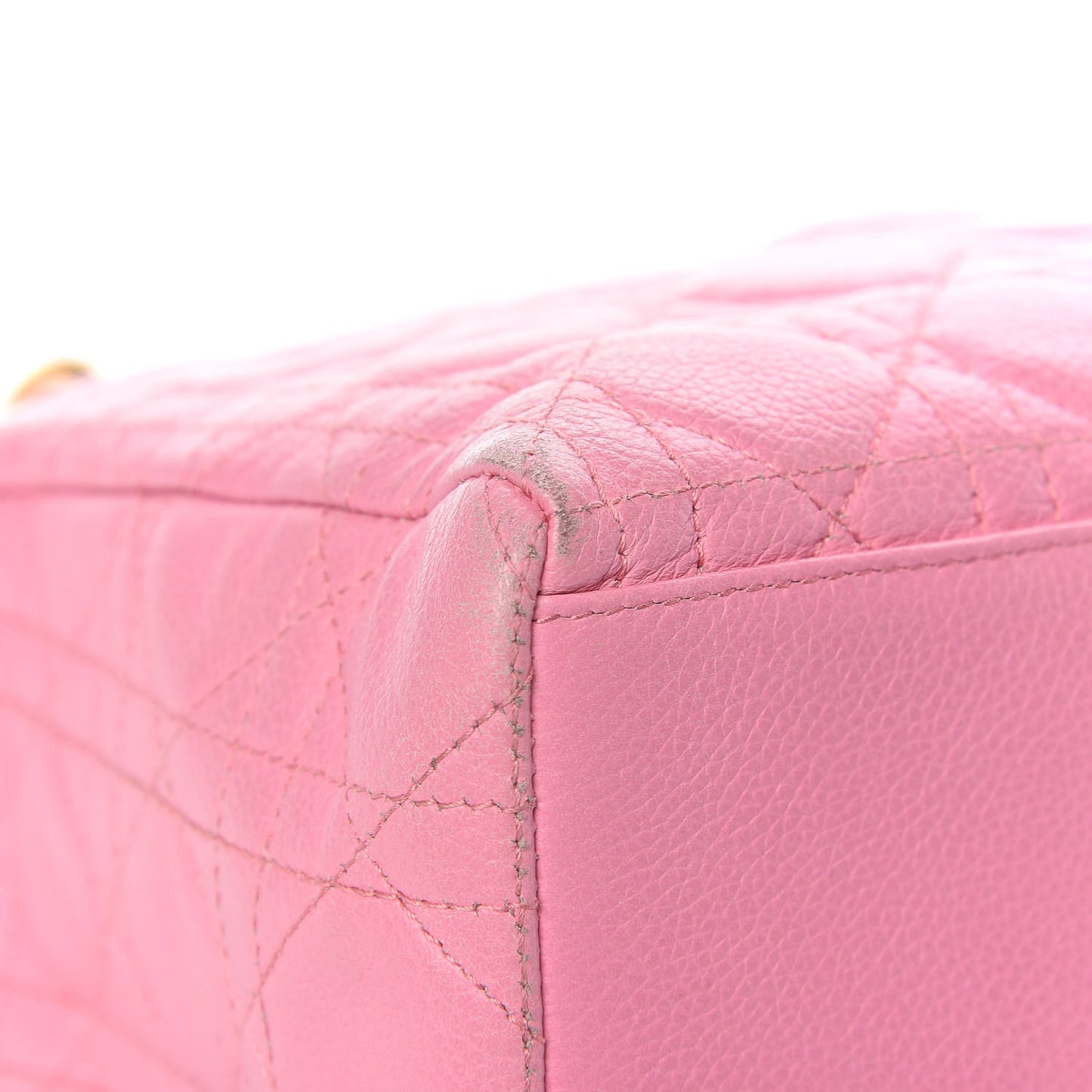 Grained Calfskin Cannage Medium Lady Dior Pink