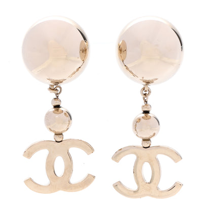 Chanel Metal CC Drop Earrings Gold 1 of 4