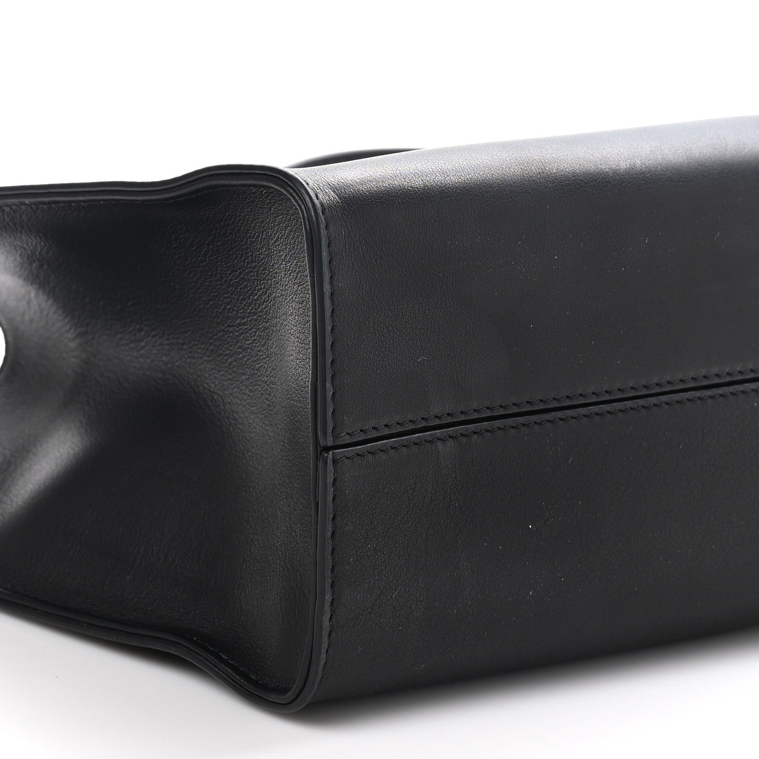 The Row Polished Saddle Calfskin Small Alexia Bag Black 9 of 10