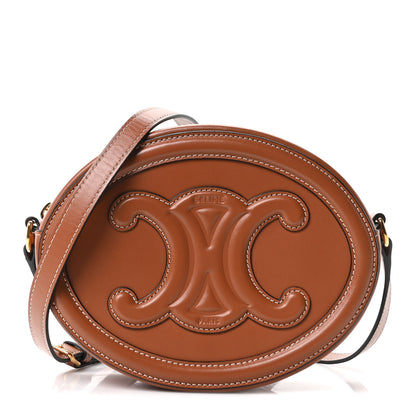 Celine Smooth Calfskin Cuir Triomphe Oval Bag Tan 1 of 9