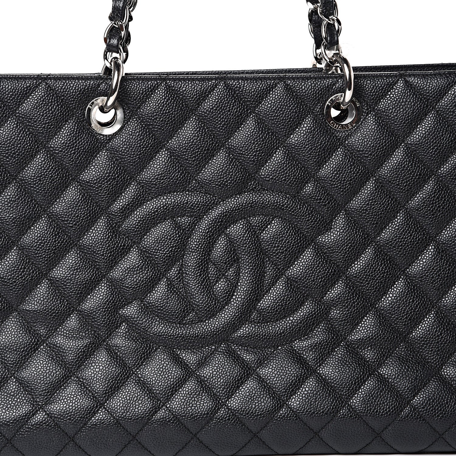 Chanel Caviar Quilted XL Grand Shopping Tote GST Black 7 of 11