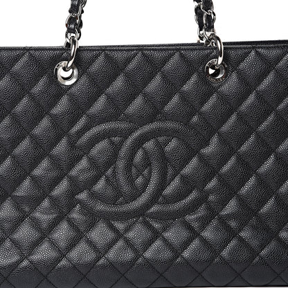 Chanel Caviar Quilted XL Grand Shopping Tote GST Black 7 of 11