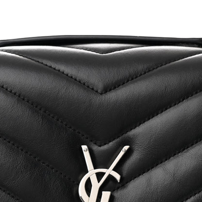 Saint Laurent Calfskin Y Quilted Monogram Medium Loulou Chain Satchel Black 9 of 12