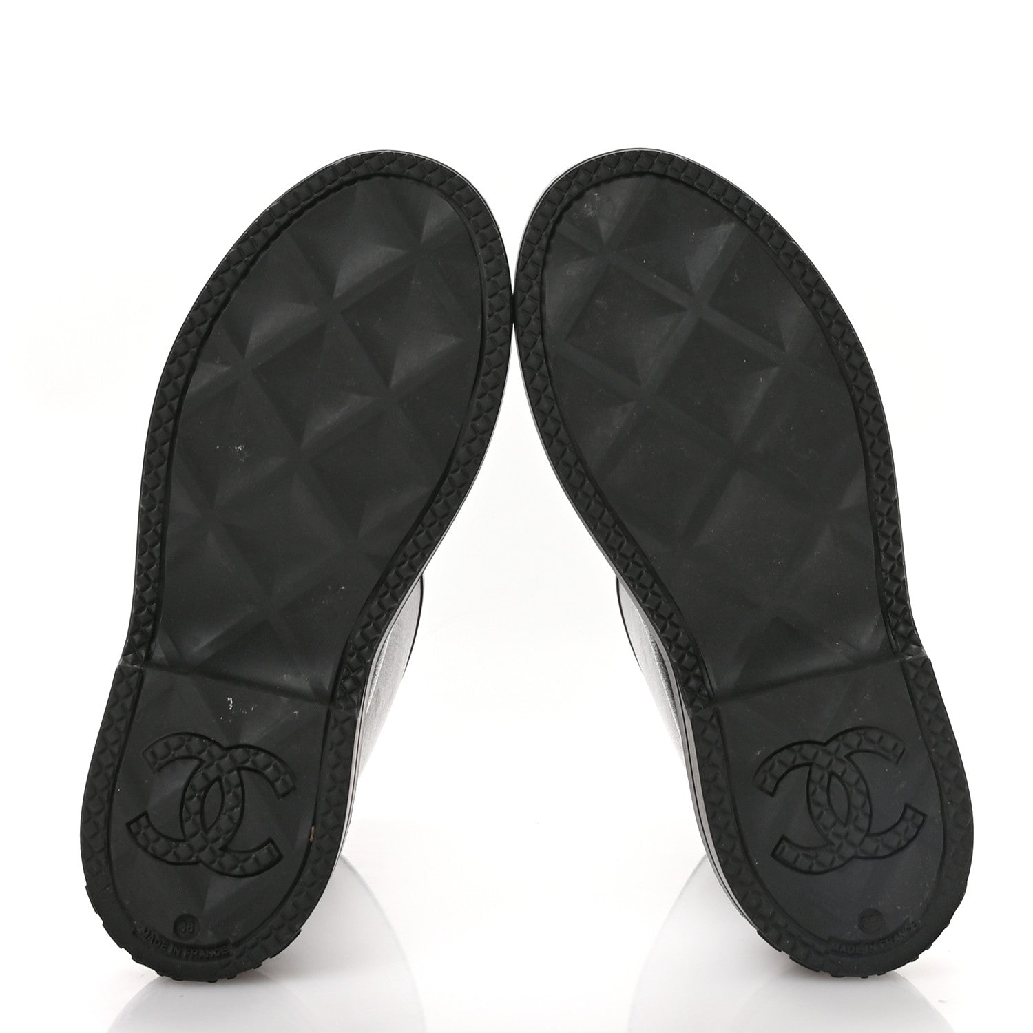 Chanel Caoutchouk CC High Boots 38 Black 6 of 8