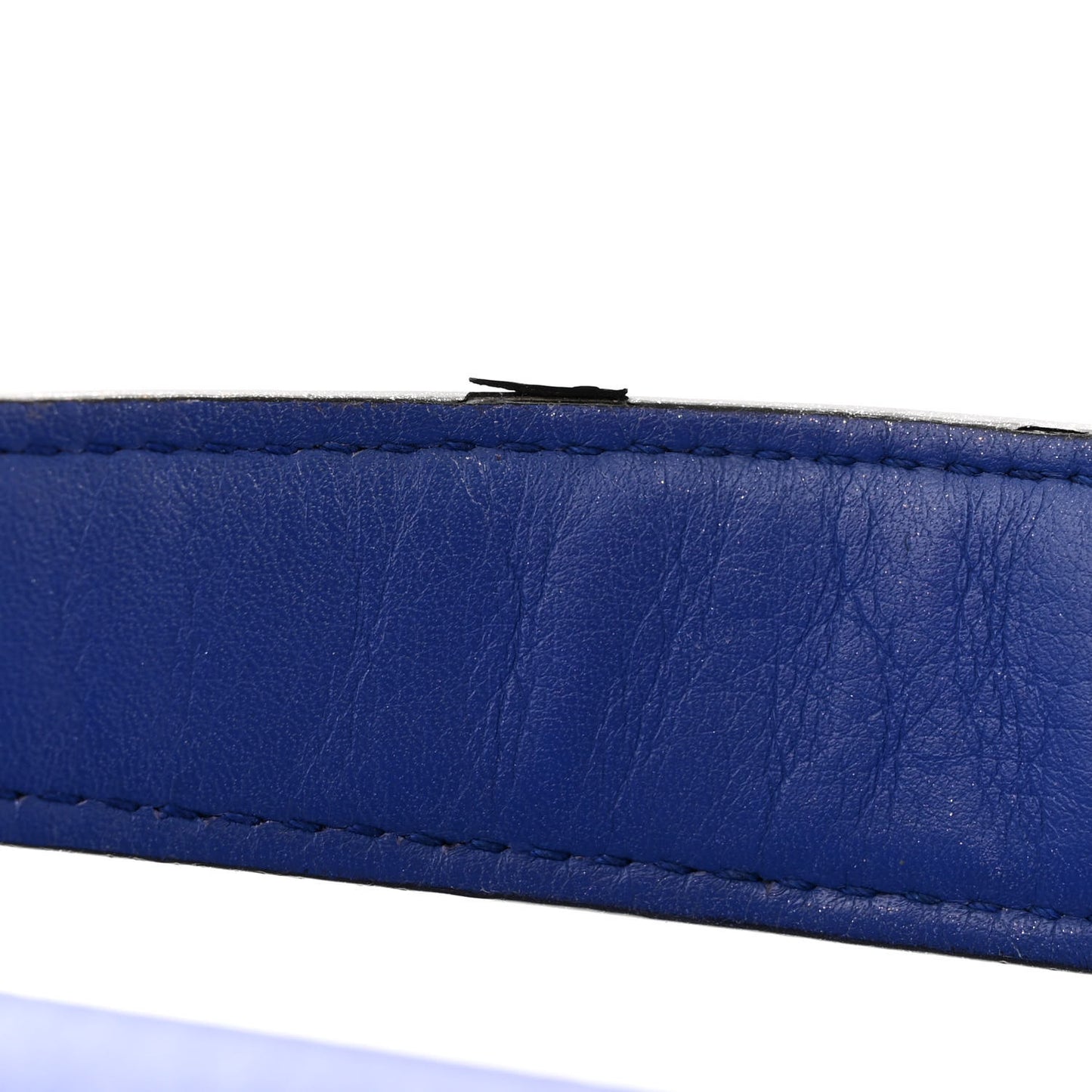 Pequin Spalmati Vitello Flamingo Shoulder Bag Tobacco Blue Neon