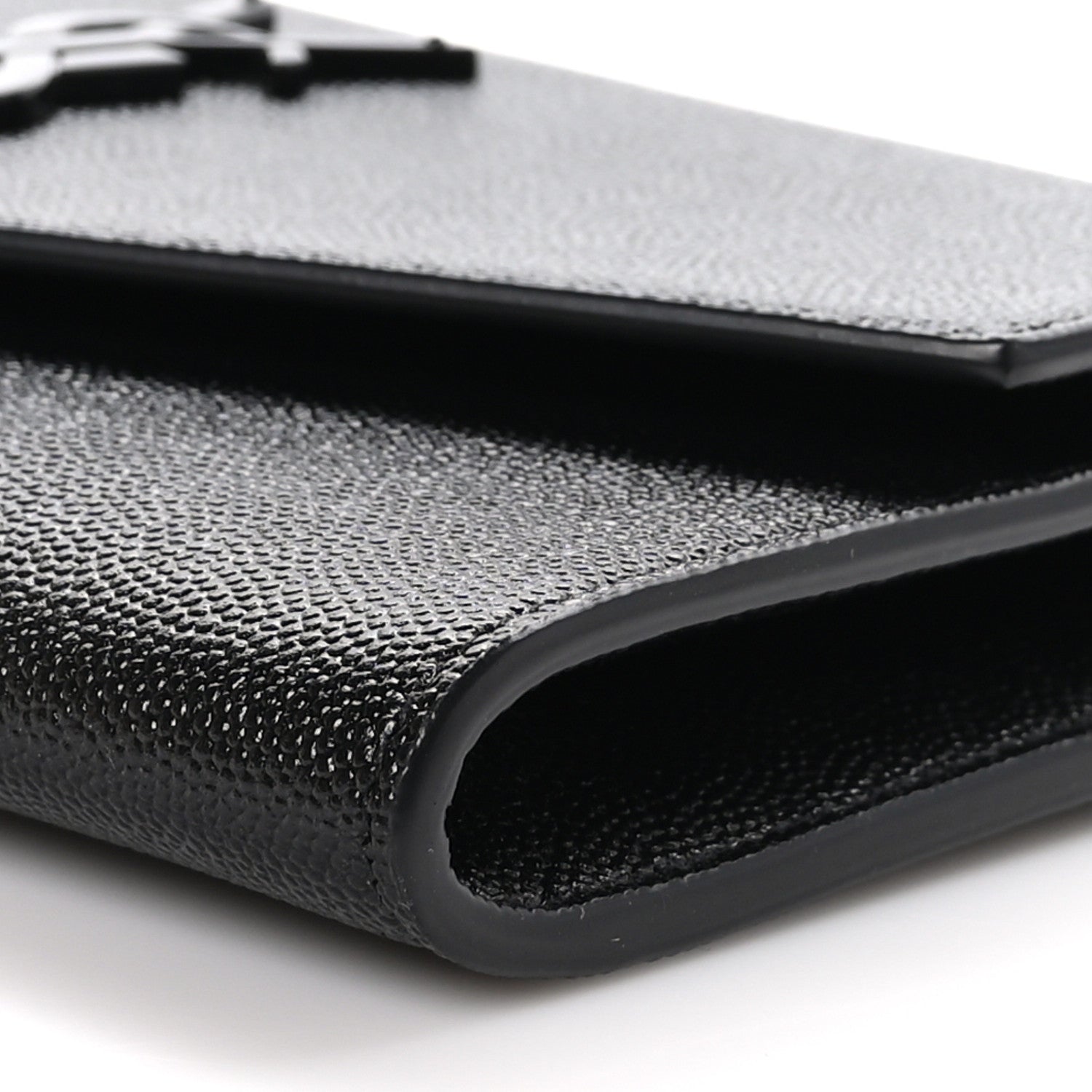 Saint Laurent Grain de Poudre Uptown Chain Wallet Black 10 of 11