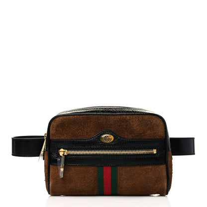Gucci Suede Small Ophidia Belt Bag 85 34 Brown 1 of 10