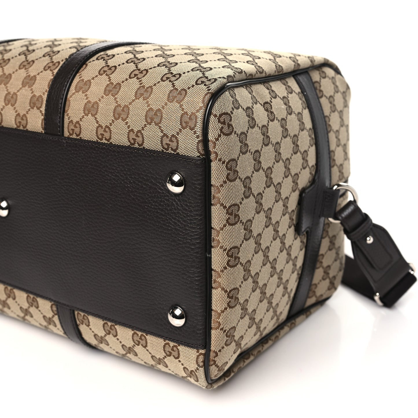 Monogram Dollar Calfskin Boston Duffle Bag Beige Ebony Testa di Moro Marrone Scuro