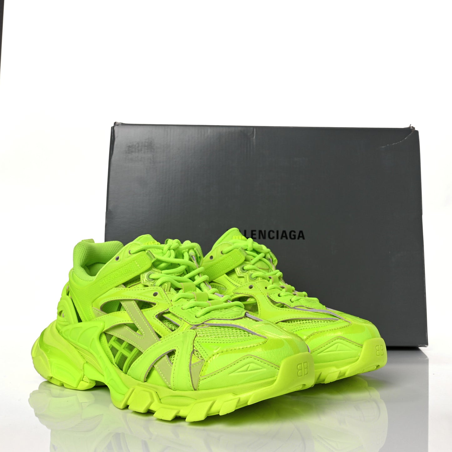 Rubber Mesh Monocolor Mens Track.2 Open Sneakers 41 Fluo Yellow
