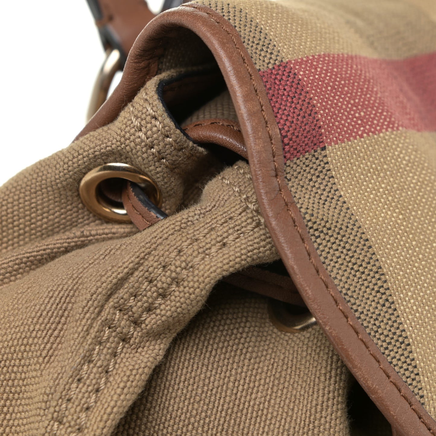Overdyed Canvas Mega Check Medium Chiltern Backpack Tan