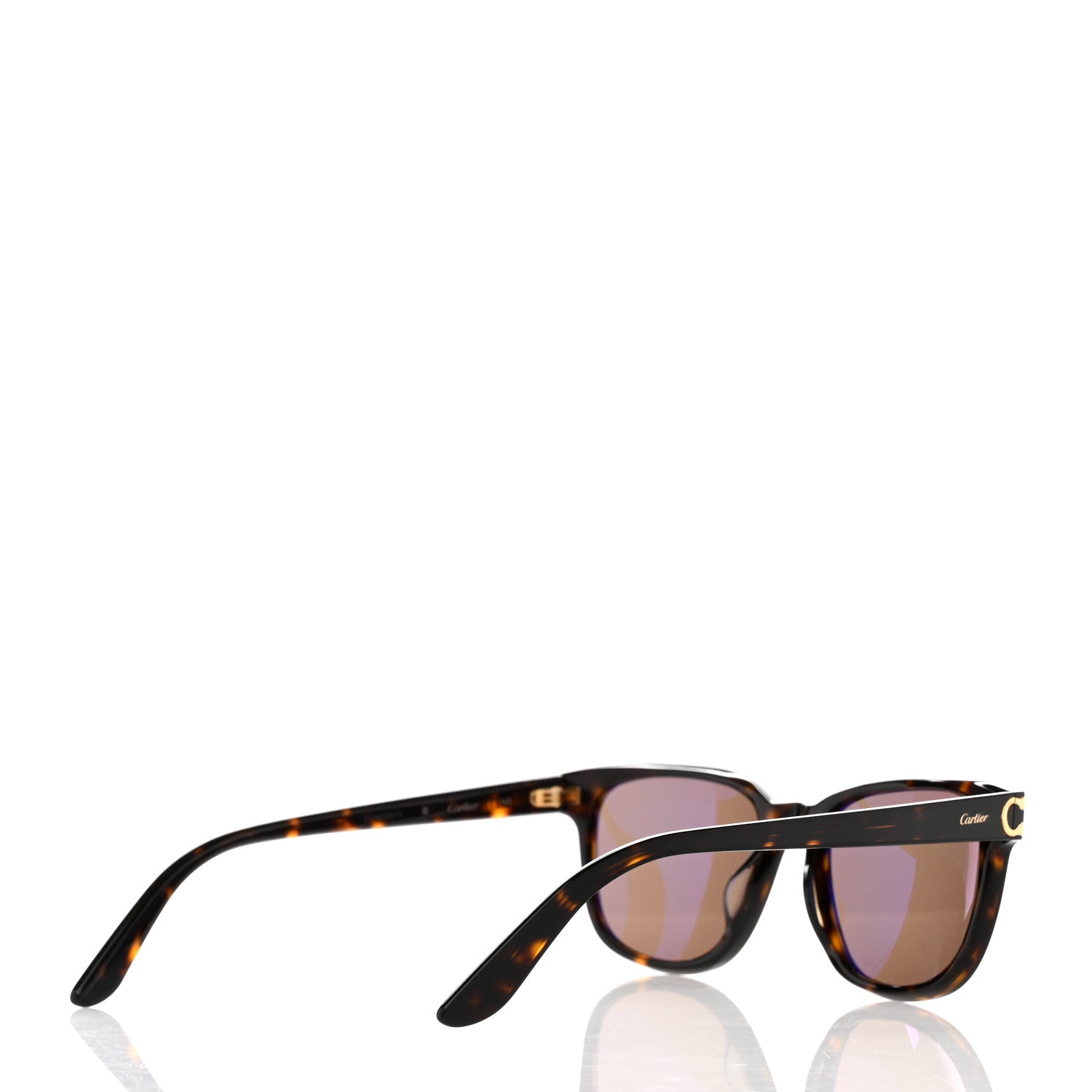 Cartier Acetate CT0002S Rectangular Sunglasses Brown 4 of 9