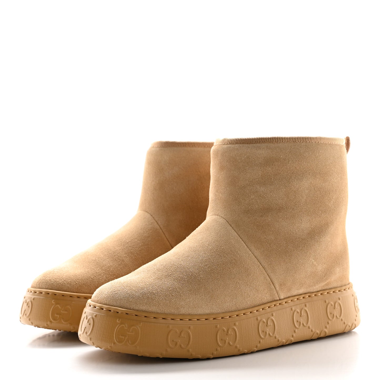 Suede Wool Womens Prestige Booties 36.5 Butterscotch