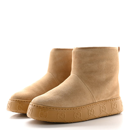 Gucci Suede Wool Womens Prestige Booties 36.5 Butterscotch 3 of 8