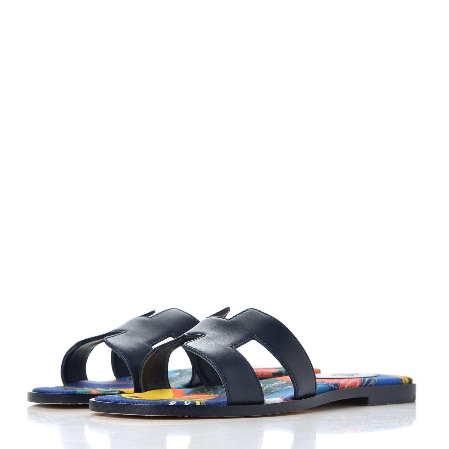 Calfskin Oran Sandals 37.5 Bleu