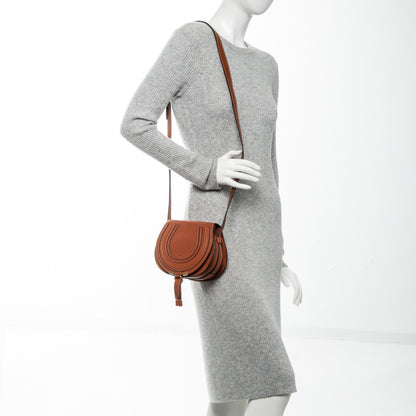 Chloe Calfskin Mini Marcie Round Crossbody Bag Tan 2 of 6
