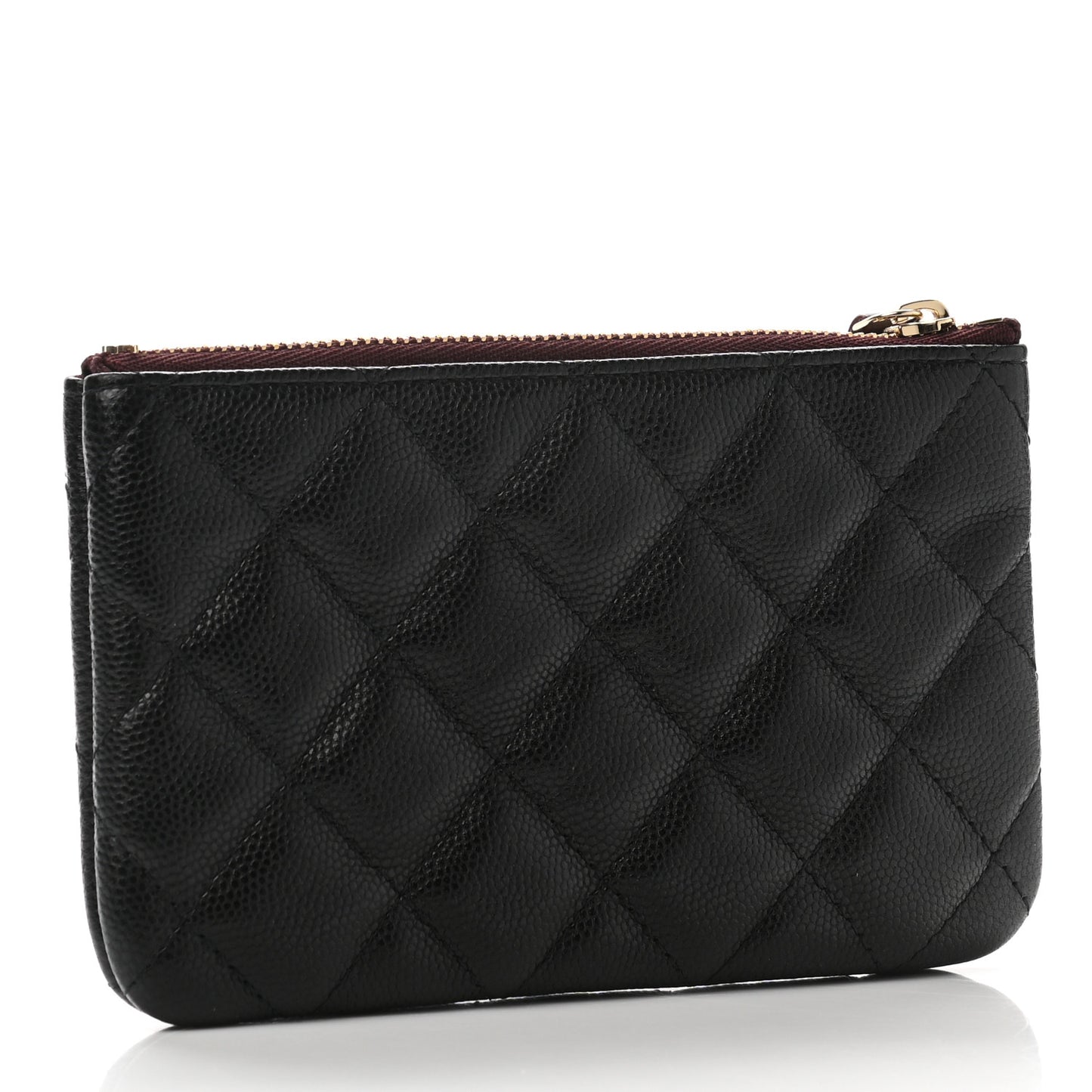 Caviar Quilted Small Pouch Black