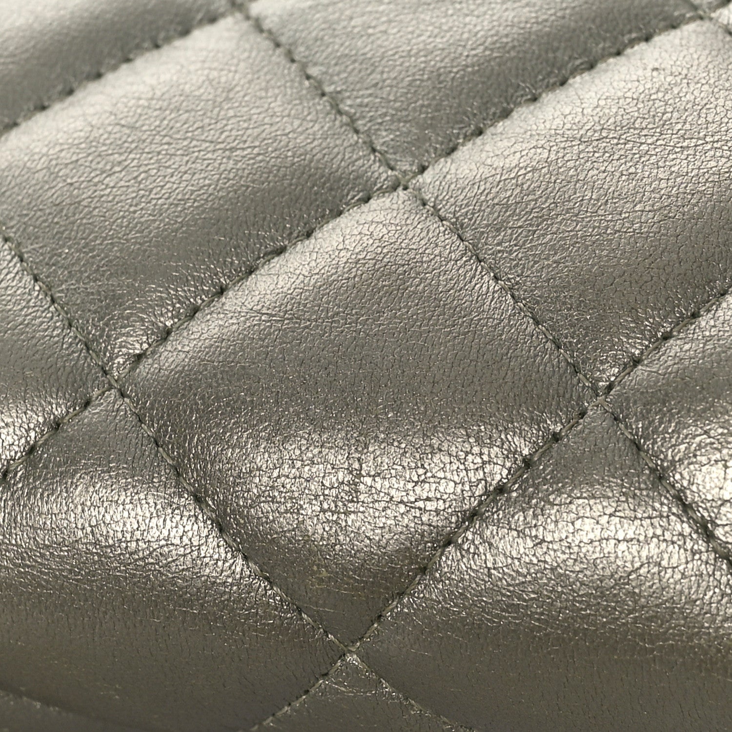 Chanel Metallic Lambskin Quilted Maxi Double Flap Green 11 of 17