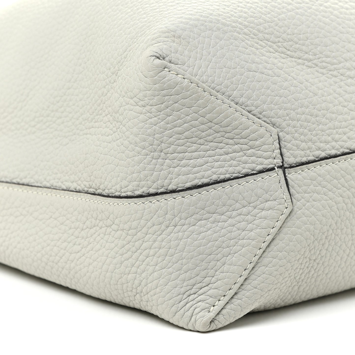 Taurillon Clemence Double Sens 36 Reversible Tote Gris Perle Etain