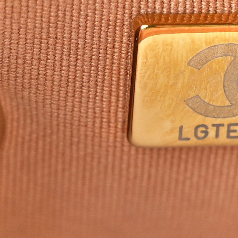 Shiny Caviar Quilted Medium Duma Pockets Drawstring Backpack Dark Beige