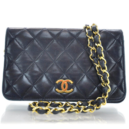 Chanel Lambskin Small Flap Navy 1 of 7