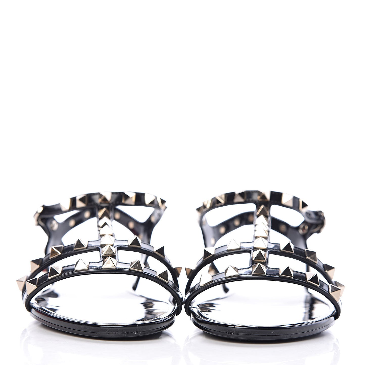 PVC Jelly Rockstud Caged Sandals 36 Black