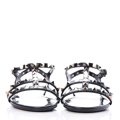 Valentino Garavani PVC Jelly Rockstud Caged Sandals 36 Black 2 of 9