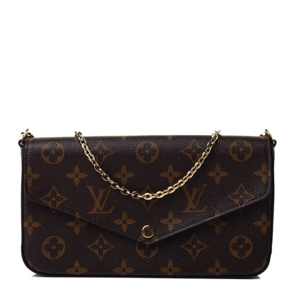 Louis Vuitton Monogram Pochette Felicie Chain Wallet Fuchsia 1 of 5