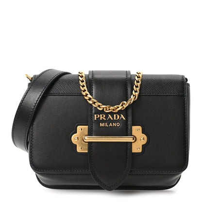 Prada Saffiano City Calf Cahier Belt Bag Black 1 of 9