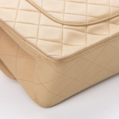 Chanel Lambskin Quilted Medium Double Flap Beige 13 of 16