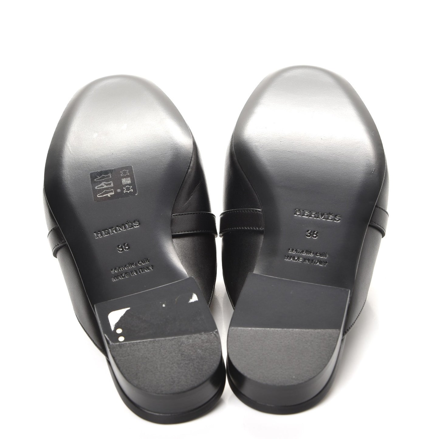 Calfskin Oz Mules 38 Black