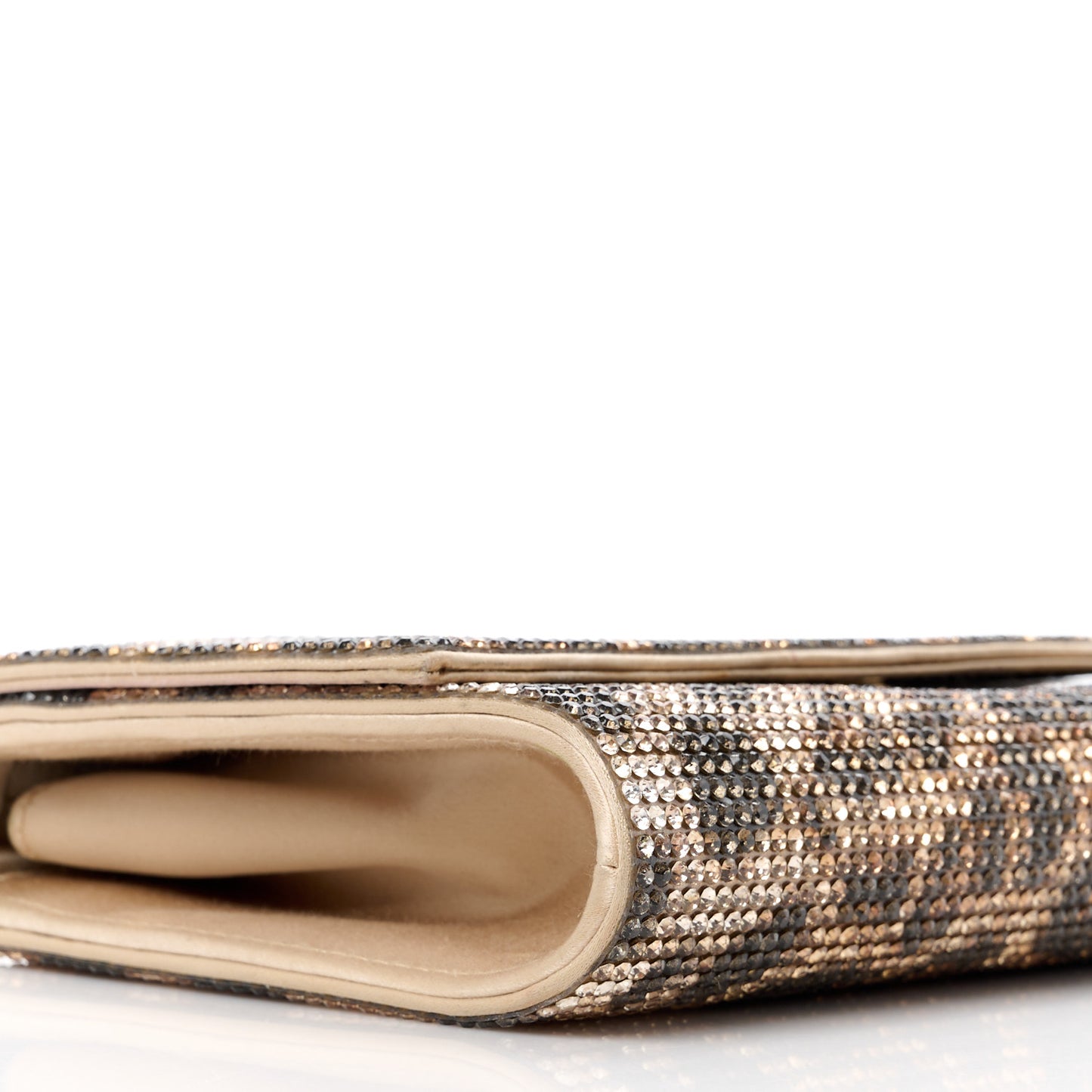 Swarovski Crystal Fizzoni Leopard Clutch Champagne Multicolor