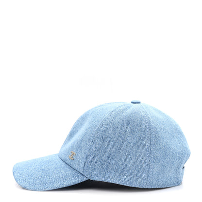 Chanel Denim CC Cap Hat Blue 4 of 8