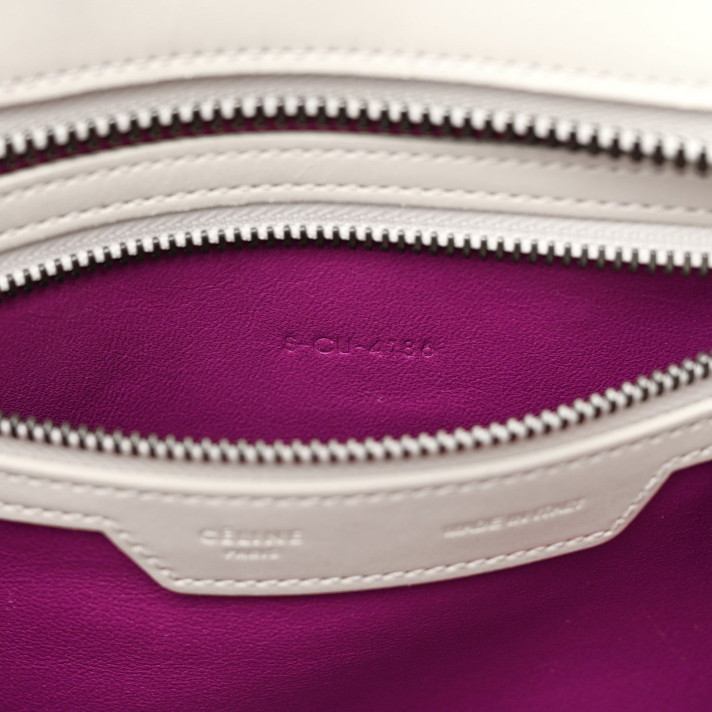 Smooth Calfskin Micro Luggage White Magenta