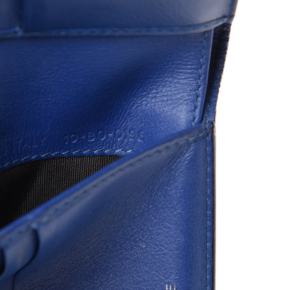 Christian Dior Calfskin Striped Men's Bifold Wallet Blue Black 8 of 10
