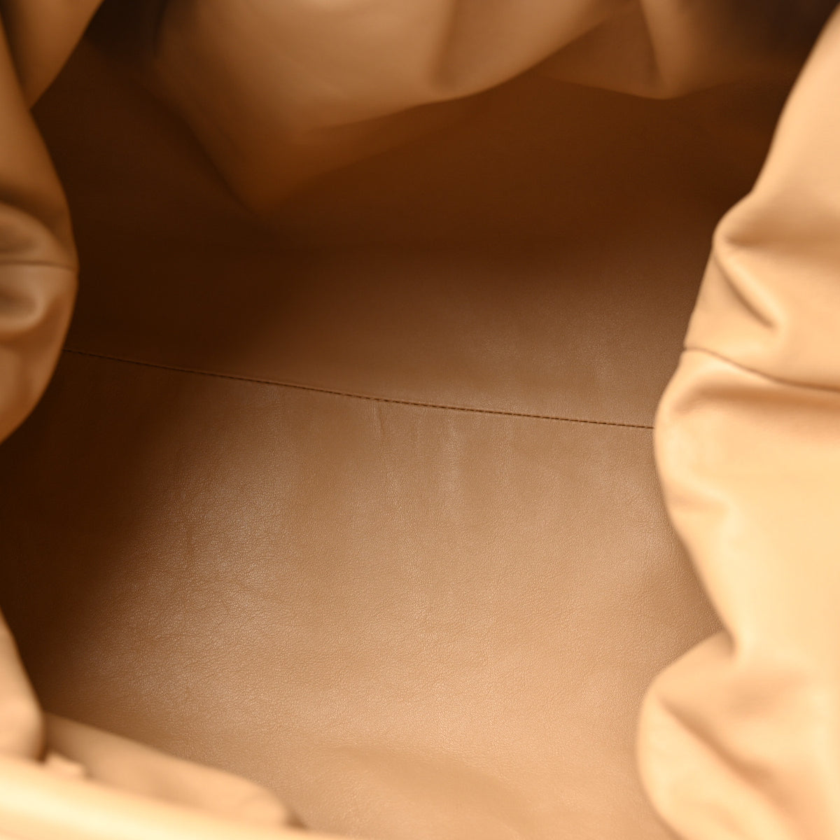 Smooth Butter Calf The Pouch Oversized Clutch Almond